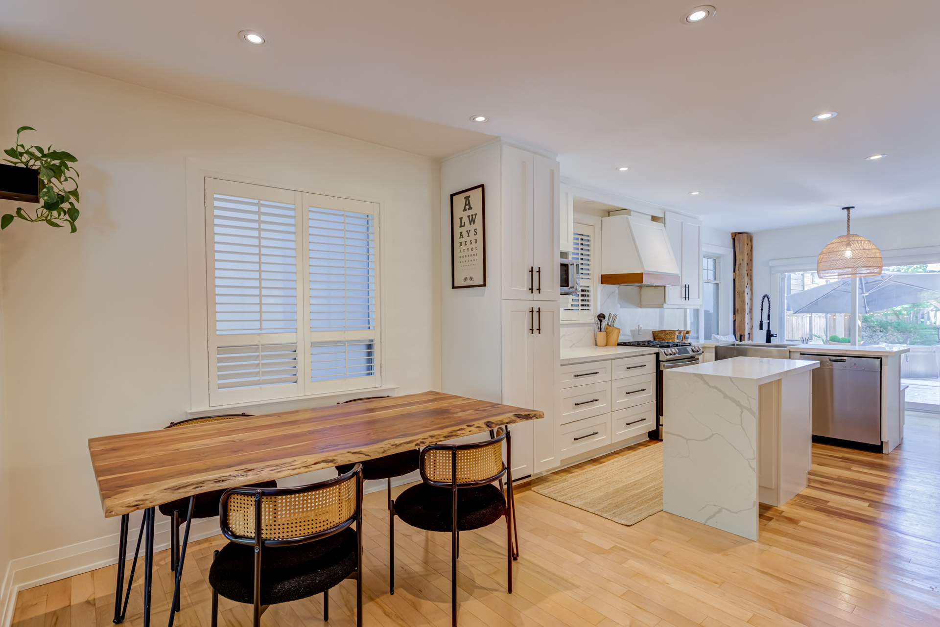 Dining room open to kitchen